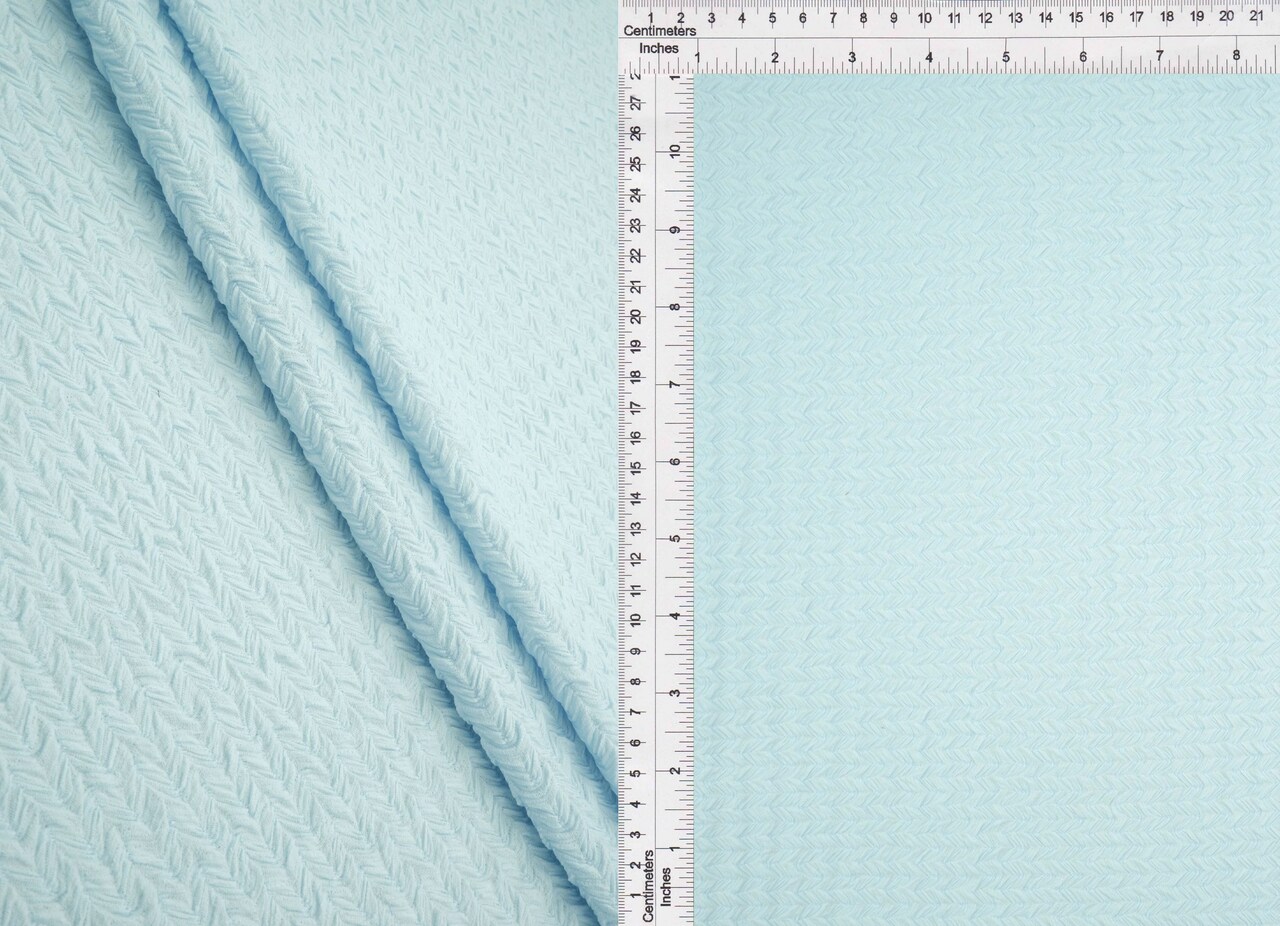 1 Yard Herringbone Texture Jacquard Solid Fabric Polyester Spandex Blend 58/60" Width